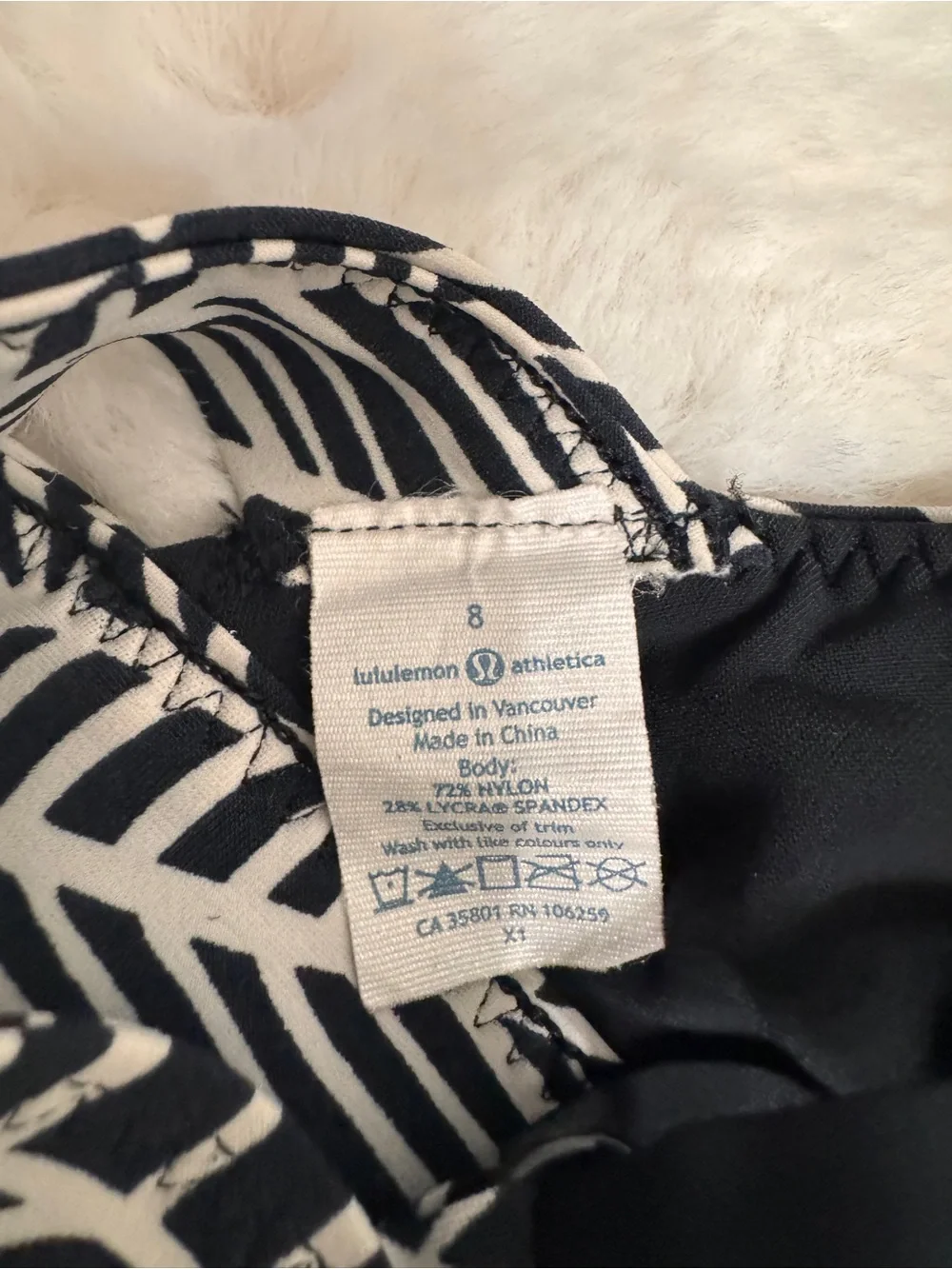 lululemon athletica Black & White Leaf-Print Bikini Set